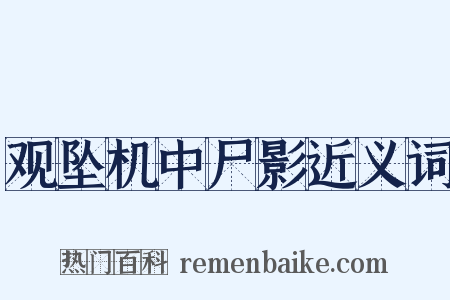 观坠机中尸影近义词是什么意思的图片